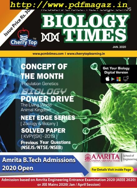 Biology Times – January 2020 Cover