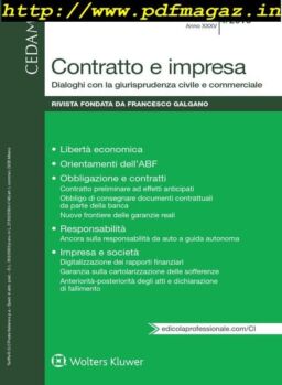 Contratto e Impresa – Agosto 2019