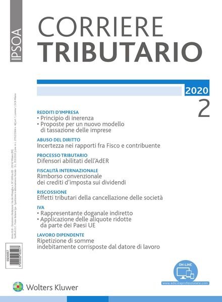 Corriere Tributario – Febbraio 2020 Cover