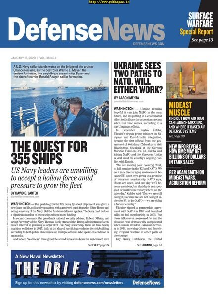 Defense News – 13 January 2020 Cover