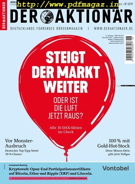 Der Aktionar – 28 November 2019 Cover