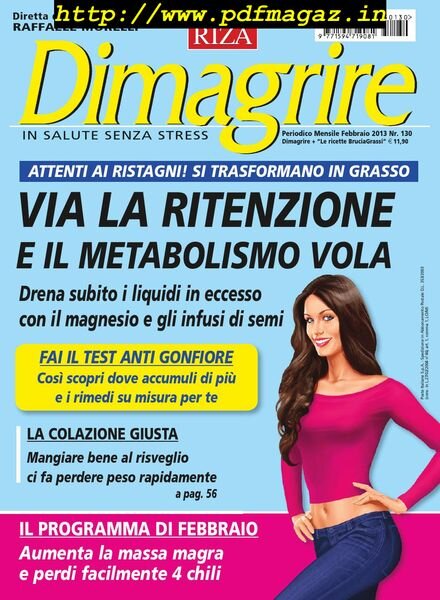 Dimagrire – Febbraio 2013 Cover