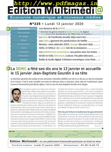 edition Multimedia – 13 janvier 2020 Cover