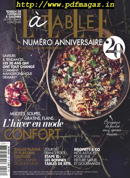 Elle a Table – janvier 2020 Cover