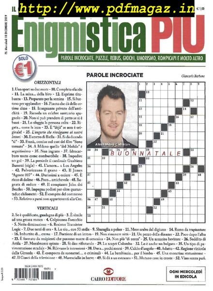 Enigmistica PIU – 24 Dicembre 2019 Cover