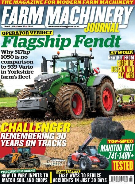 Farm Machinery Journal – March 2018 Cover