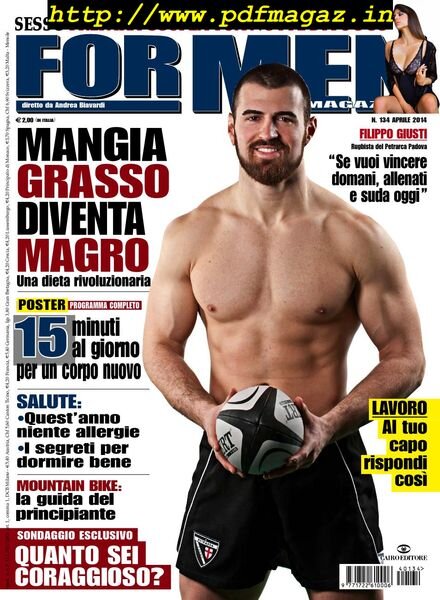 For Men Magazine – Aprile 2014 Cover