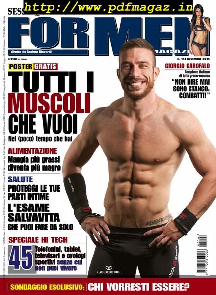 For Men Magazine – Novembre 2014 Cover