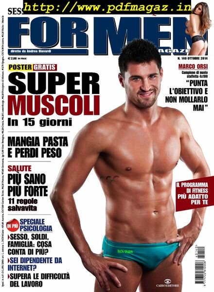 For Men Magazine – Ottobre 2014 Cover