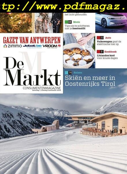 Gazet van Antwerpen De Markt – 07 december 2019 Cover