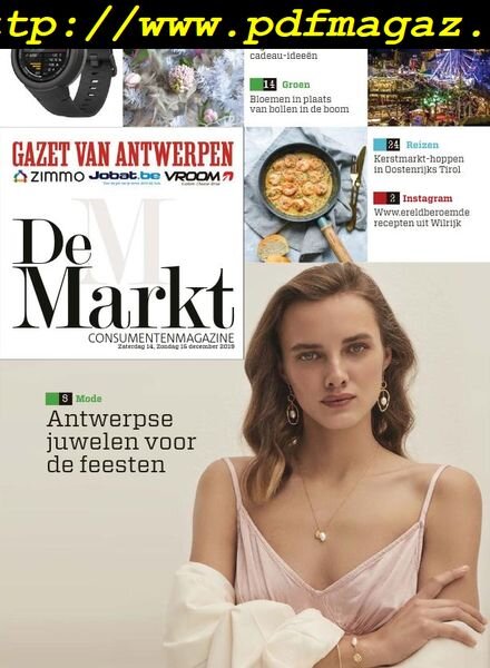 Gazet van Antwerpen De Markt – 14 december 2019 Cover