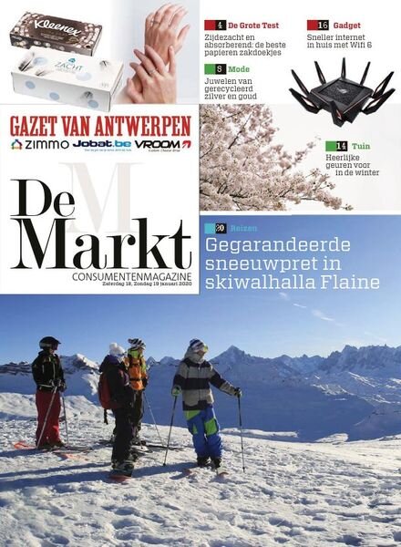 Gazet van Antwerpen De Markt – 18 januari 2020 Cover