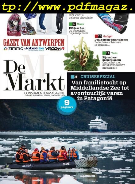 Gazet van Antwerpen De Markt – 30 november 2019 Cover