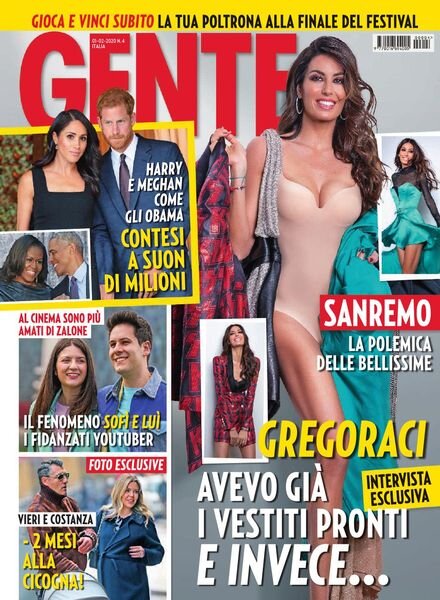 Gente Italia – 01 febbraio 2020 Cover