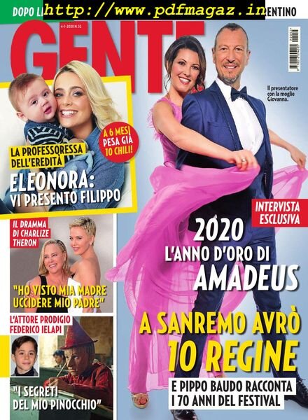 Gente Italia – 04 gennaio 2020 Cover