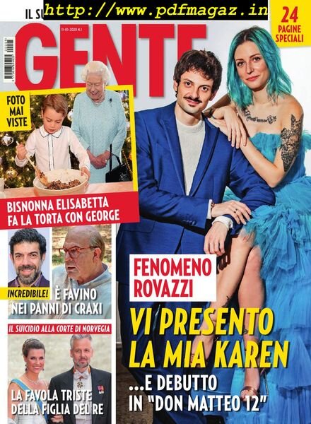 Gente Italia – 11 gennaio 2020 Cover