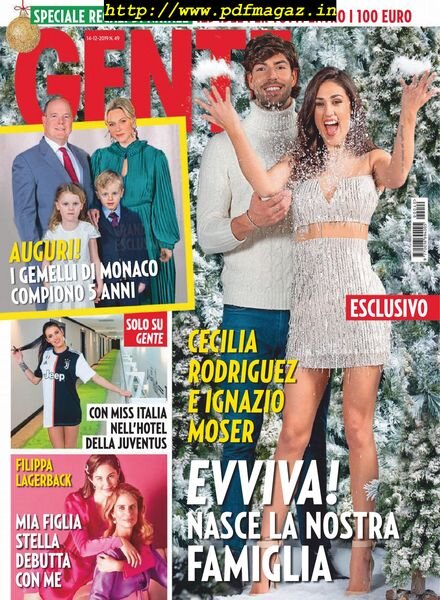 Gente Italia – 14 dicembre 2019 Cover