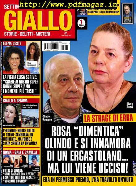 Giallo – 15 Gennaio 2020 Cover