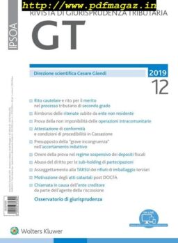 GT Rivista di Giurisprudenza Tributaria – Dicembre 2019