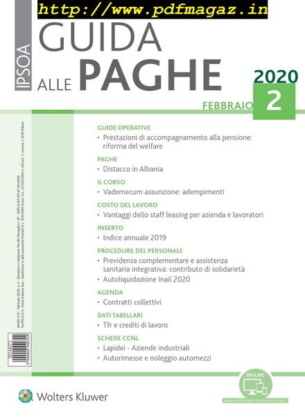 Guida alle paghe – Febbraio 2020 Cover