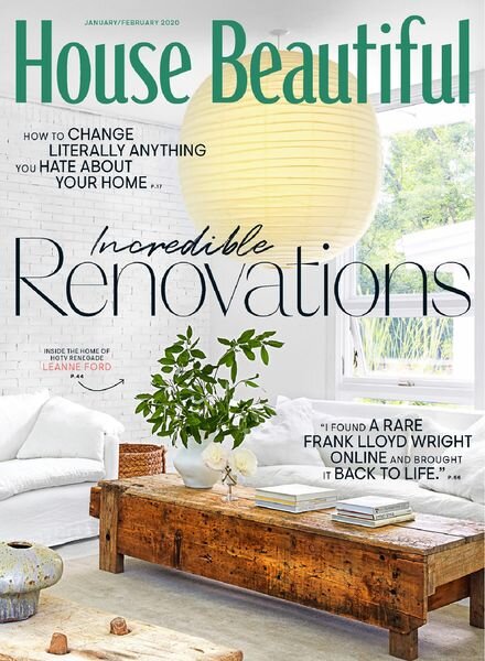 House Beautiful USA – January 2020 Cover