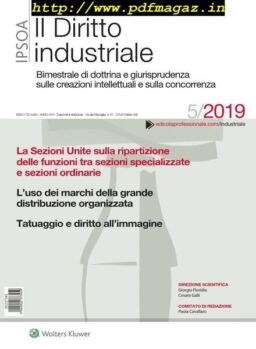 Il Diritto Industriale – Settembre 2019