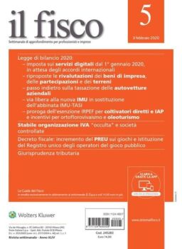 il fisco – 3 Febbraio 2020