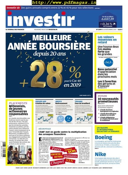 Investir – 28 Decembre 2019 Cover