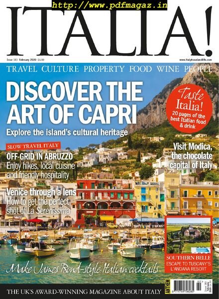 Italia! Magazine – February 2020 Cover