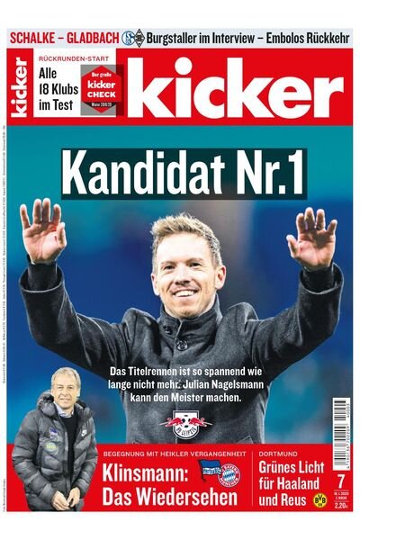 Kicker – 16 Januar 2020 Cover