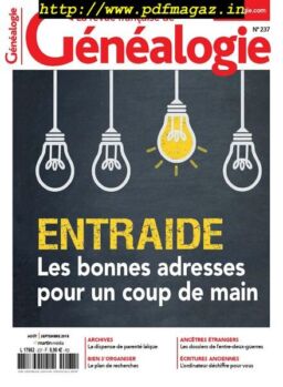 La Revue Francaise de Genealogie – Aout-Septembre 2018
