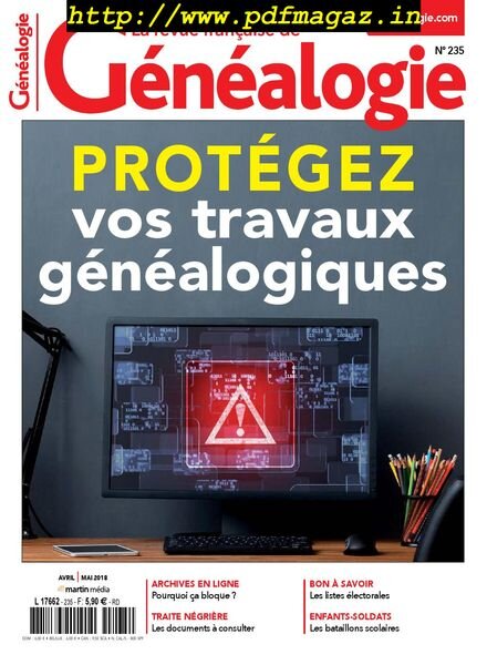 La Revue francaise de Genealogie – Avril-Mai 2018 Cover