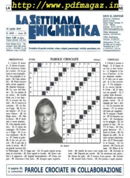 La Settimana Enigmistica – 18 Aprile 2019
