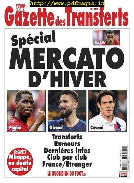 Le Foot Gazette des transferts – 13 decembre 2019 Cover