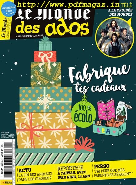 Le Monde des Ados – 18 decembre 2019 Cover