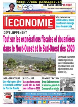Le quotidien de l’economie magazine Afrique – 09 decembre 2019