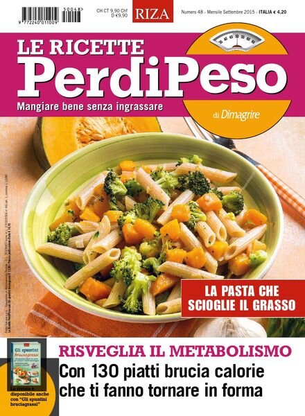 Le Ricette PerdiPeso – Settembre 2015 Cover