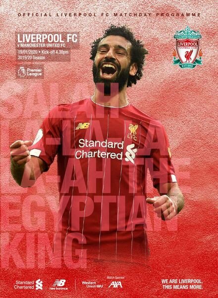 Liverpool FC Programmes – Liverpool v Manchester United – 19 January 2020 Cover