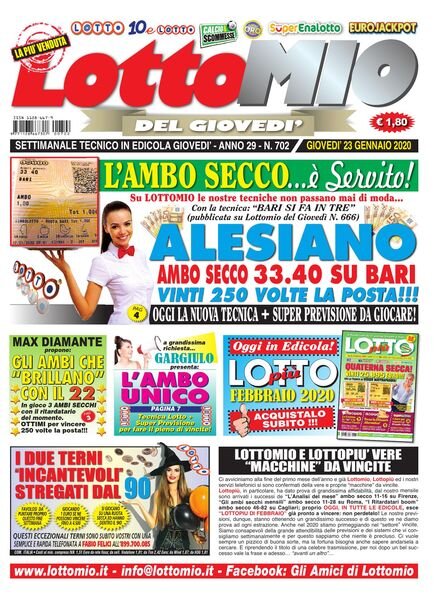 Lottomio del Giovedi – 23 Gennaio 2020 Cover