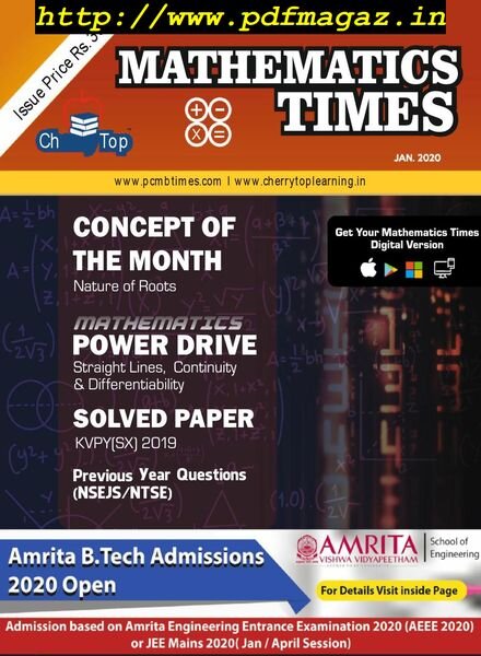 Mathematics Times – January 2020 Cover