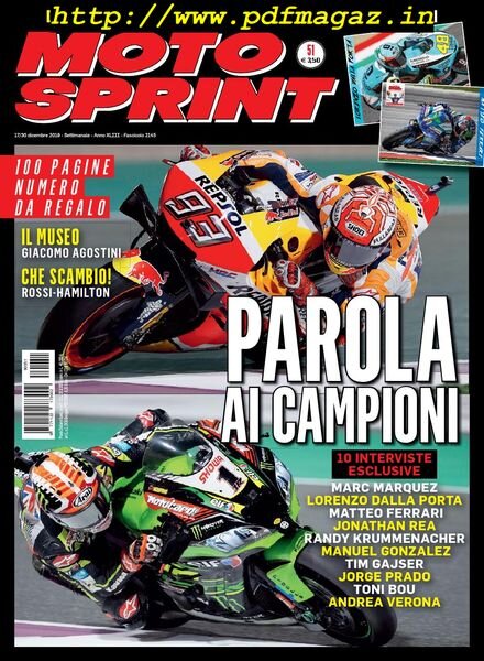 Moto Sprint – 17 Dicembre 2019 Cover