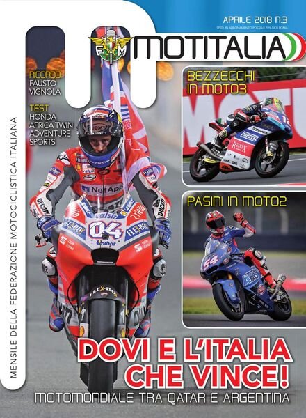 Moto.italia – Aprile 2018 Cover