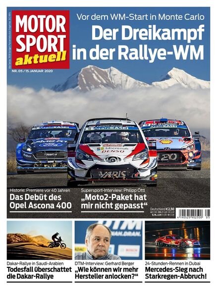 Motorsport Aktuell – 14 Januar 2020 Cover