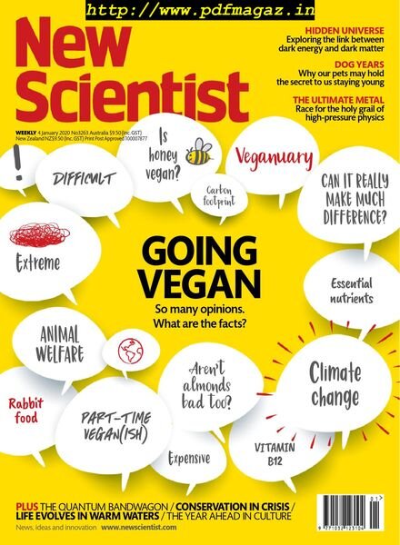 New Scientist Australian Edition – 04 January 2020 Cover