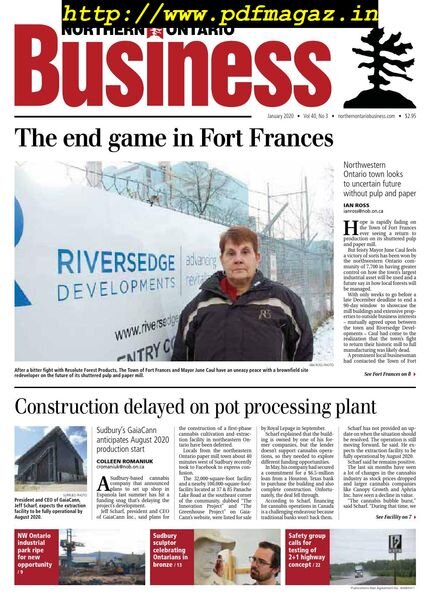 Northern Ontario Business – January 2020 Cover