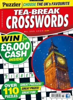 Puzzler Tea-Break Crosswords – Issue 289 – January 2020