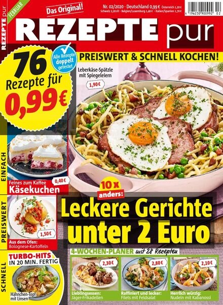 Rezepte Pur – Februar 2020 Cover