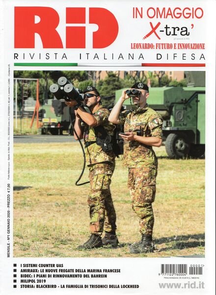 Rivista Italiana Difesa – Gennaio 2020 Cover