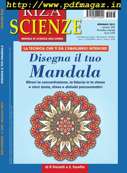 Riza Scienze – Gennaio 2013 Cover