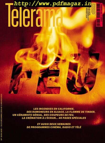 Telerama Magazine – 21 decembre 2019 Cover